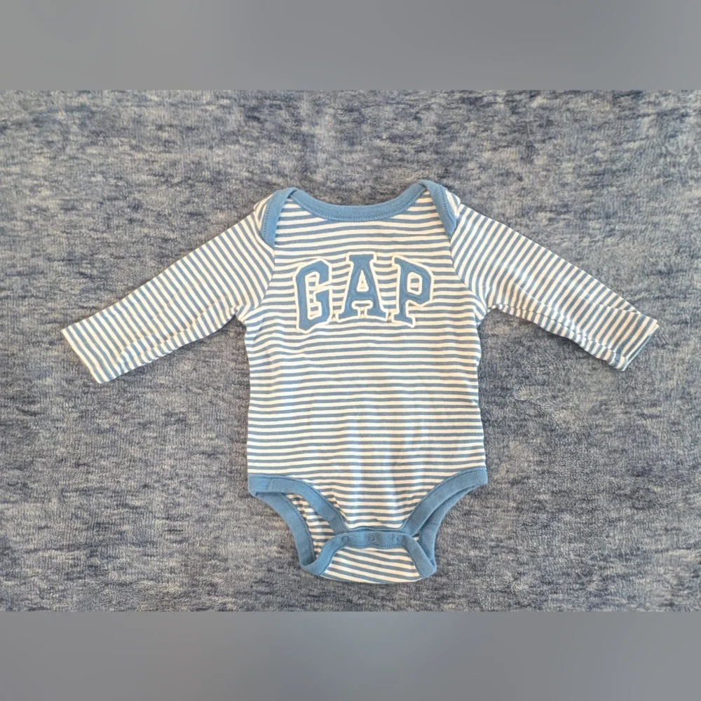 GAP 3-6M Blue Striped Kids One Piece